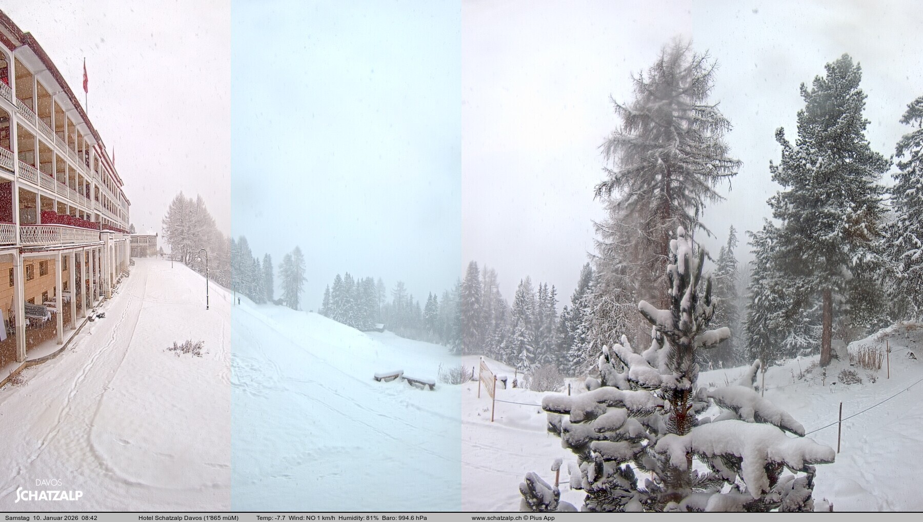 Archived image Webcam Schatzalp Hotel, Davos