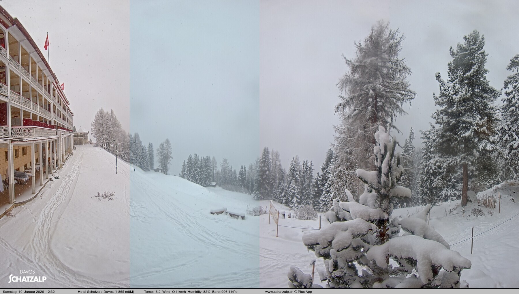 Archived image Webcam Schatzalp Hotel, Davos