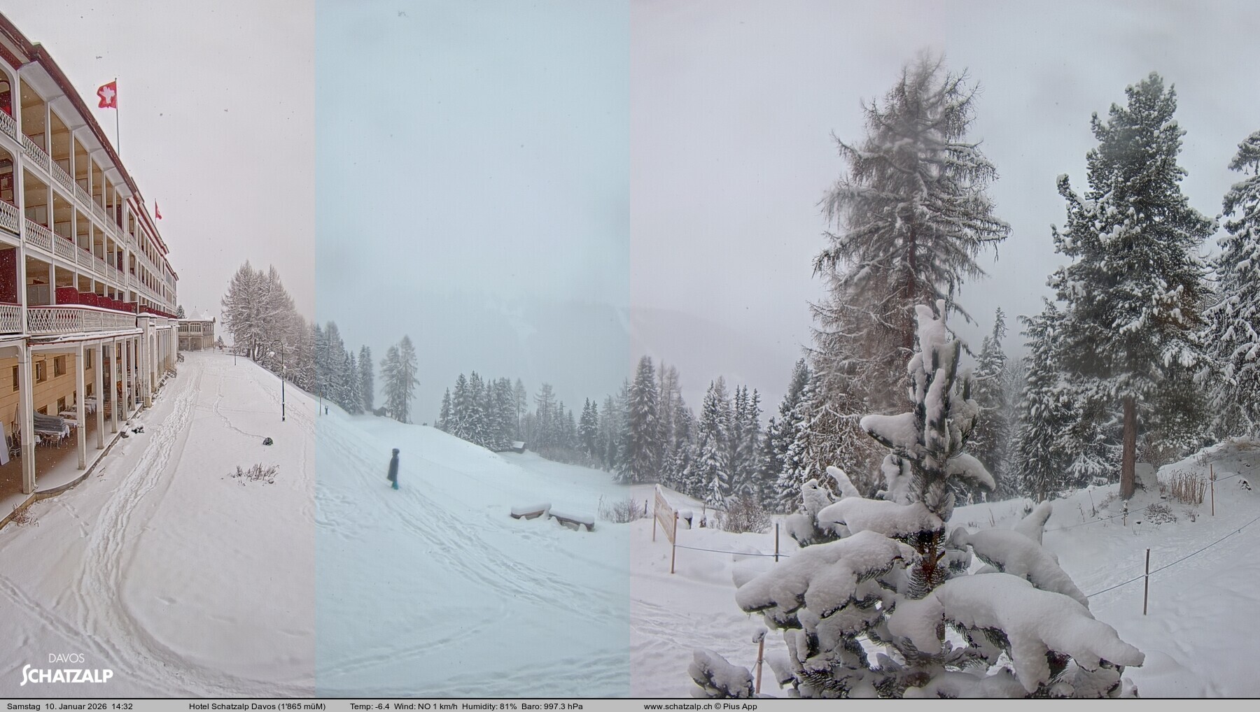 Archived image Webcam Schatzalp Hotel, Davos