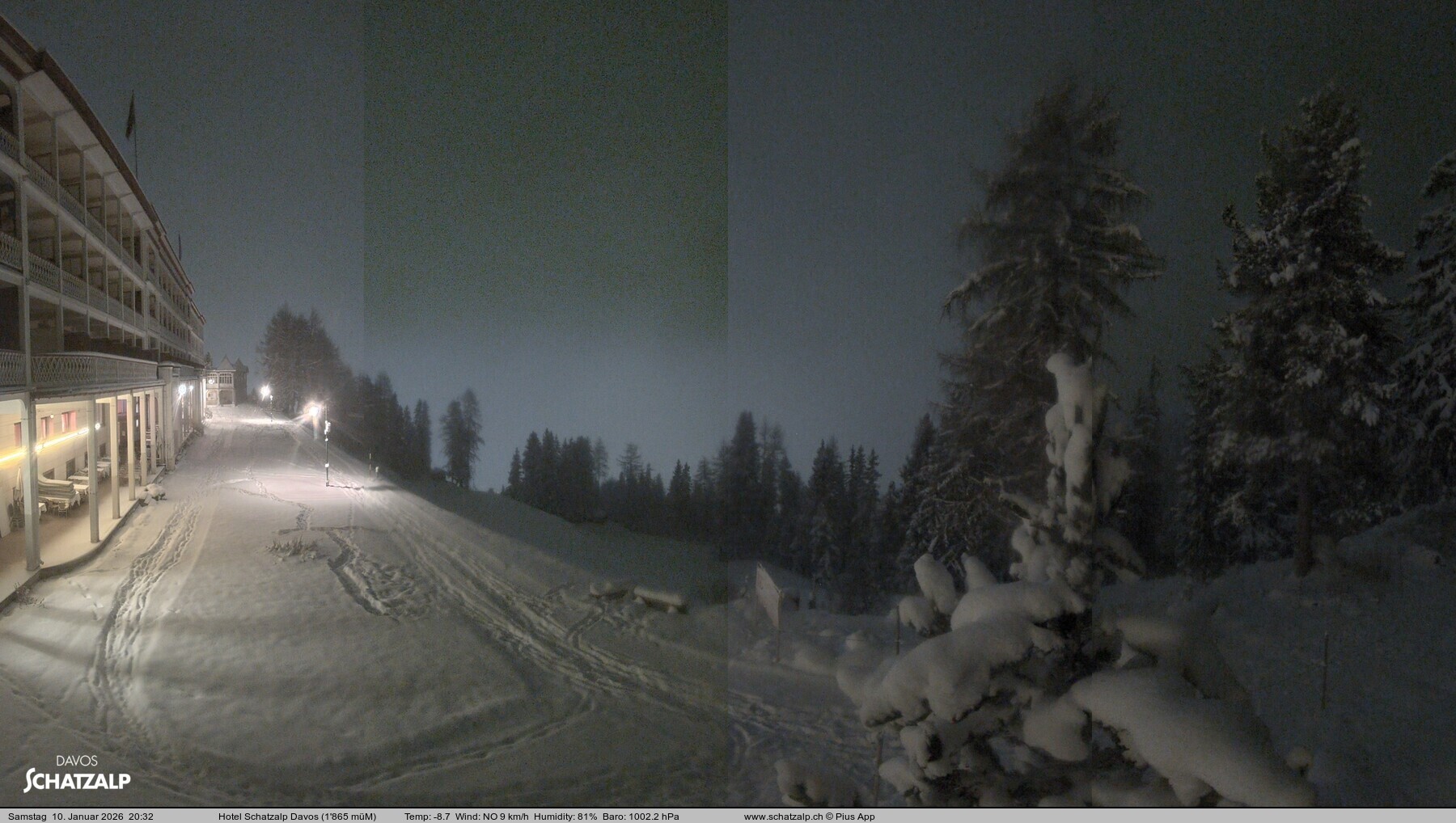 Archived image Webcam Schatzalp Hotel, Davos