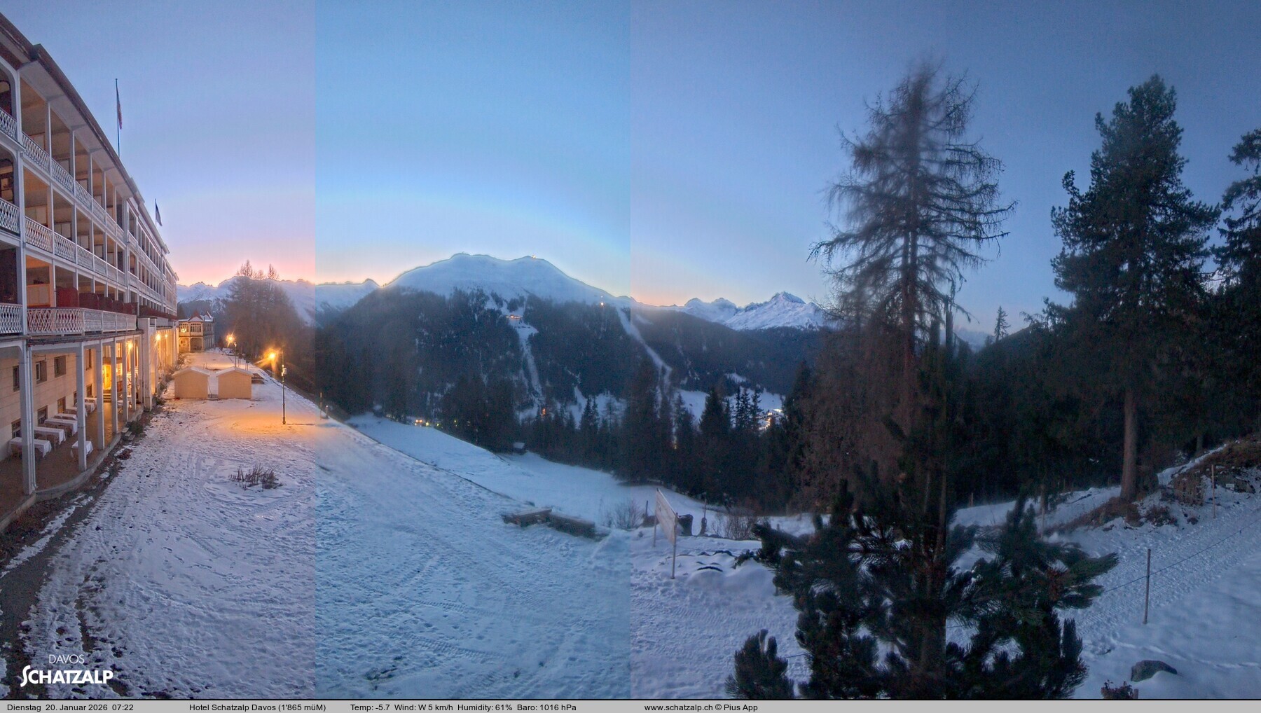 Archiv Foto Webcam Hotel Schatzalp, Davos