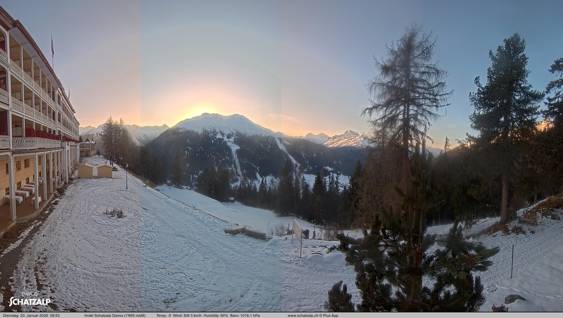 Archiv Foto Webcam Hotel Schatzalp, Davos
