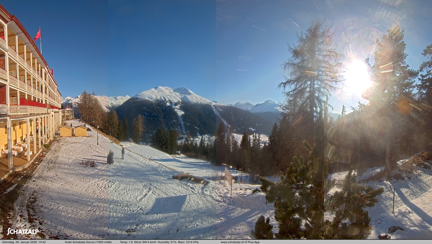 Archiv Foto Webcam Hotel Schatzalp, Davos
