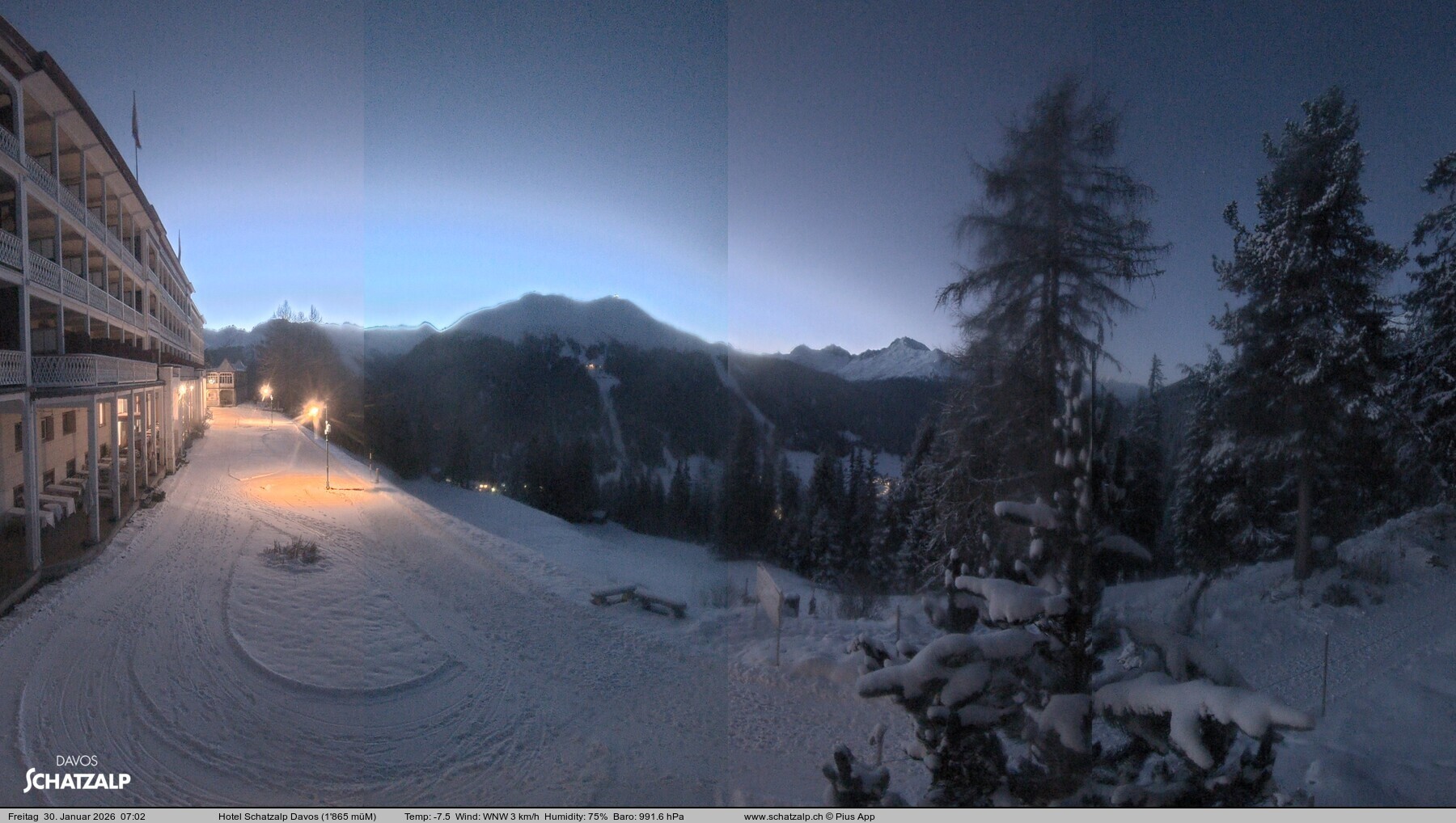 Archiv Foto Webcam Hotel Schatzalp, Davos