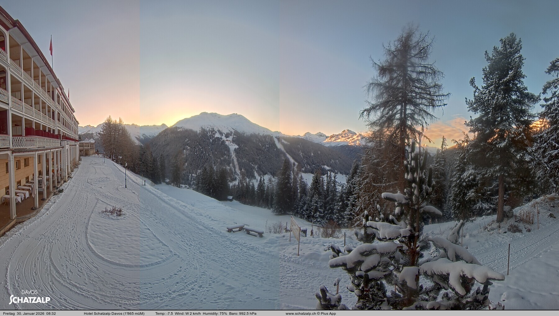 Archiv Foto Webcam Hotel Schatzalp, Davos