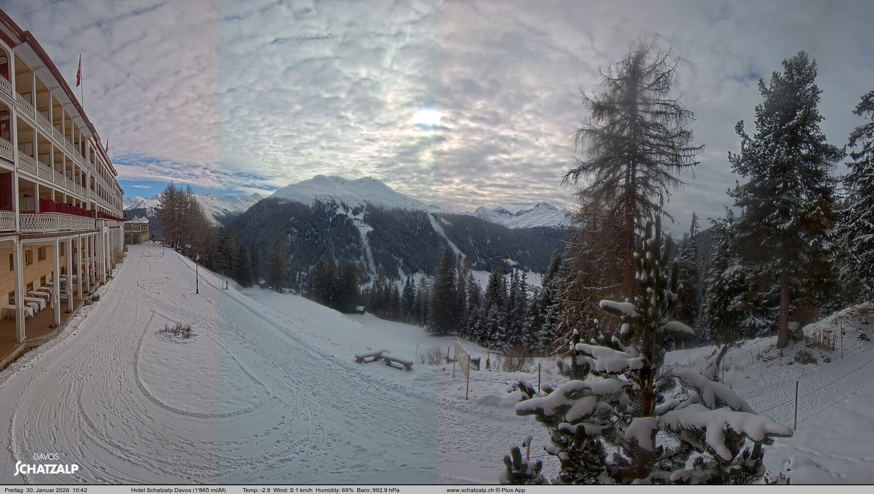 Archiv Foto Webcam Hotel Schatzalp, Davos