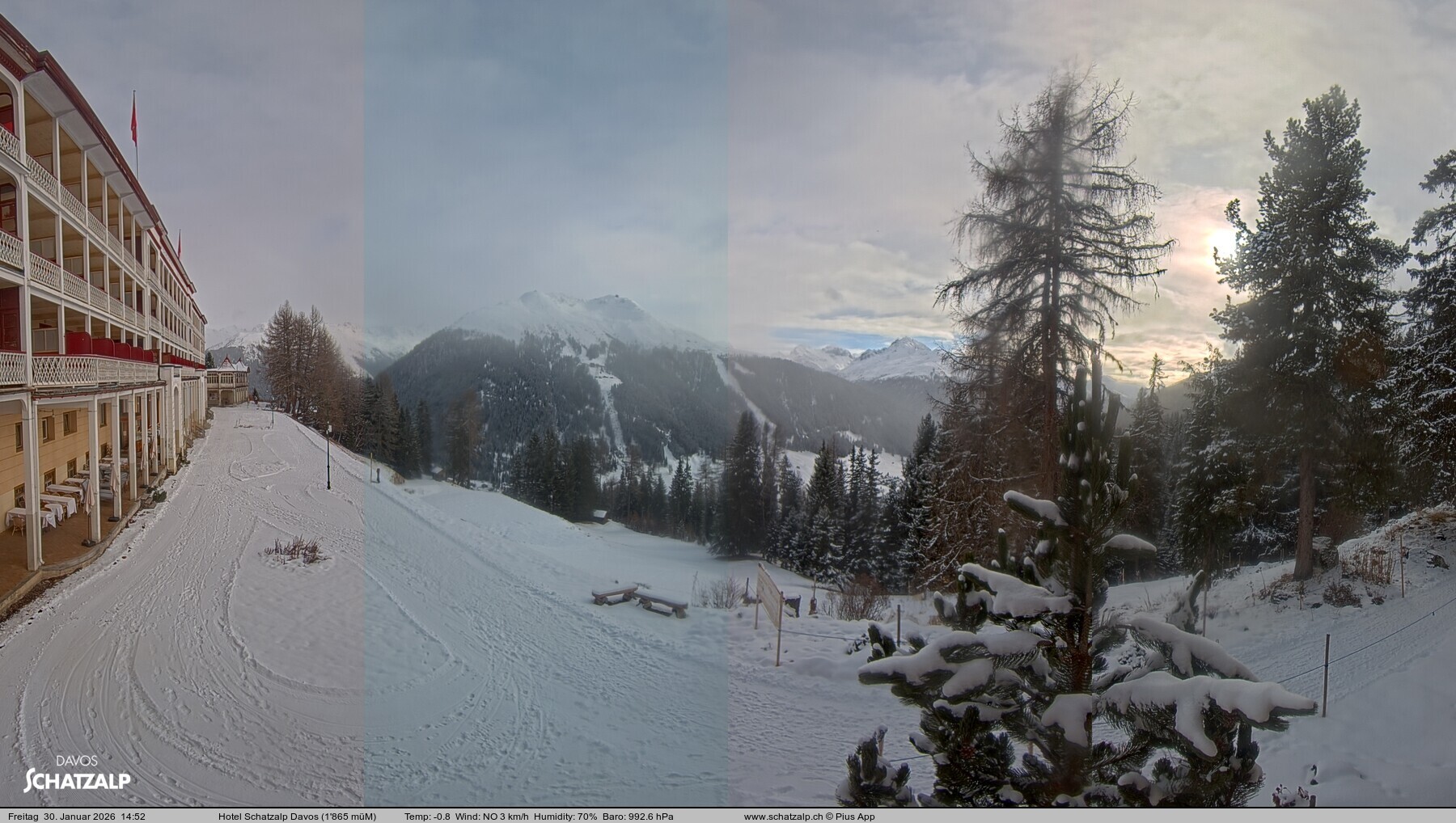 Archiv Foto Webcam Hotel Schatzalp, Davos