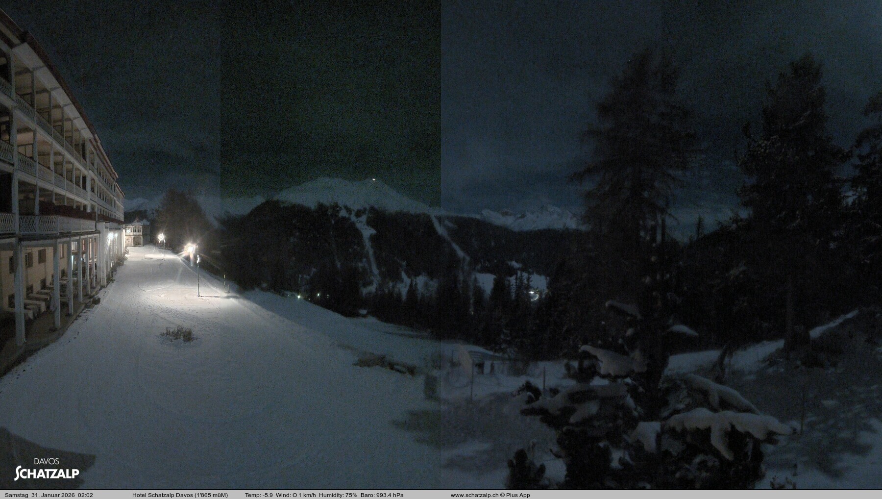 Archiv Foto Webcam Hotel Schatzalp, Davos