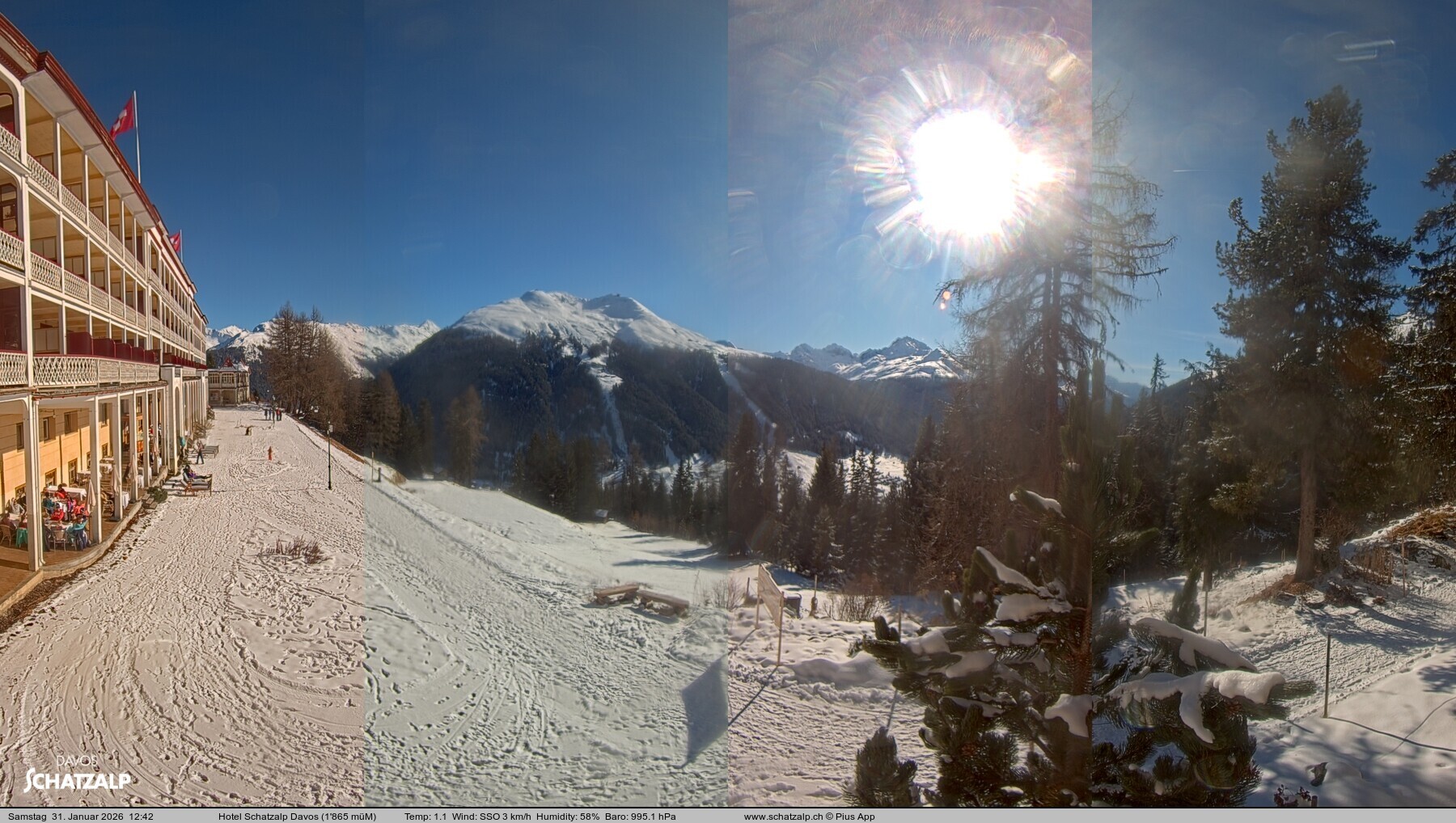 Archiv Foto Webcam Hotel Schatzalp, Davos