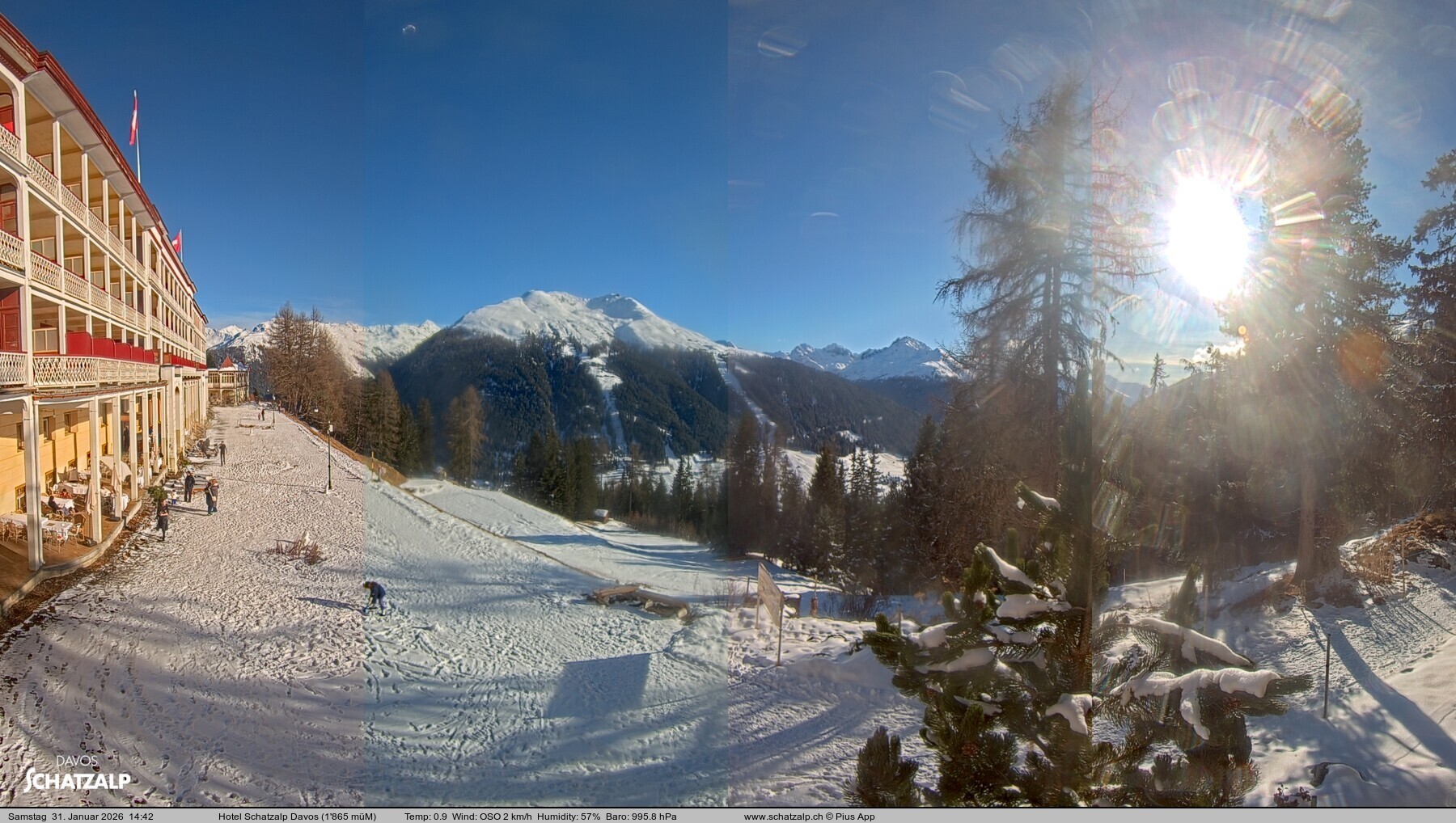 Archiv Foto Webcam Hotel Schatzalp, Davos