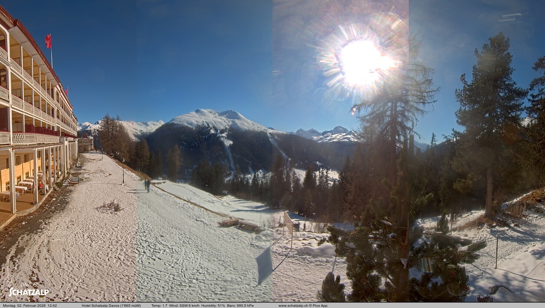 Archiv Foto Webcam Hotel Schatzalp, Davos