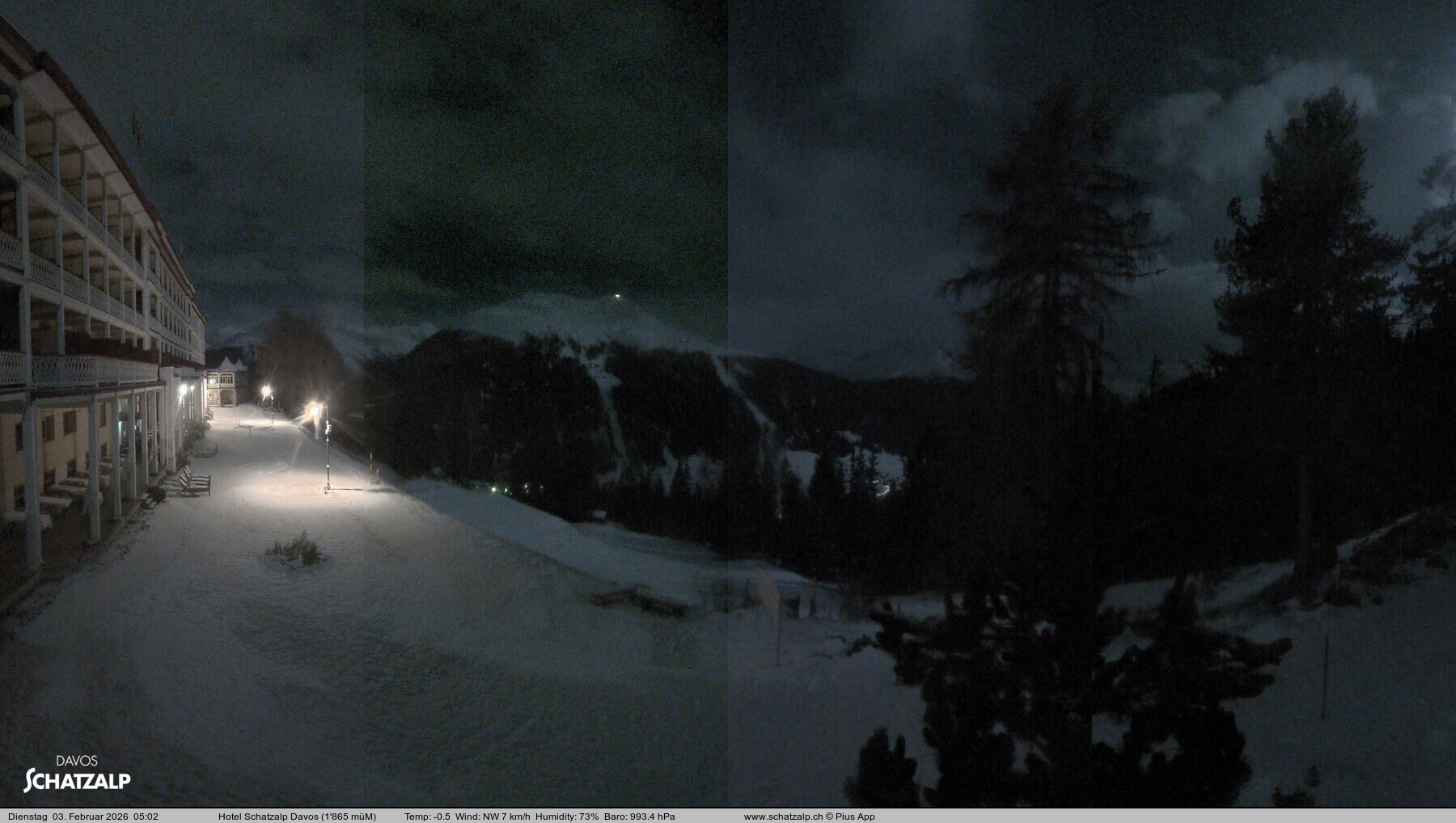 Archiv Foto Webcam Hotel Schatzalp, Davos