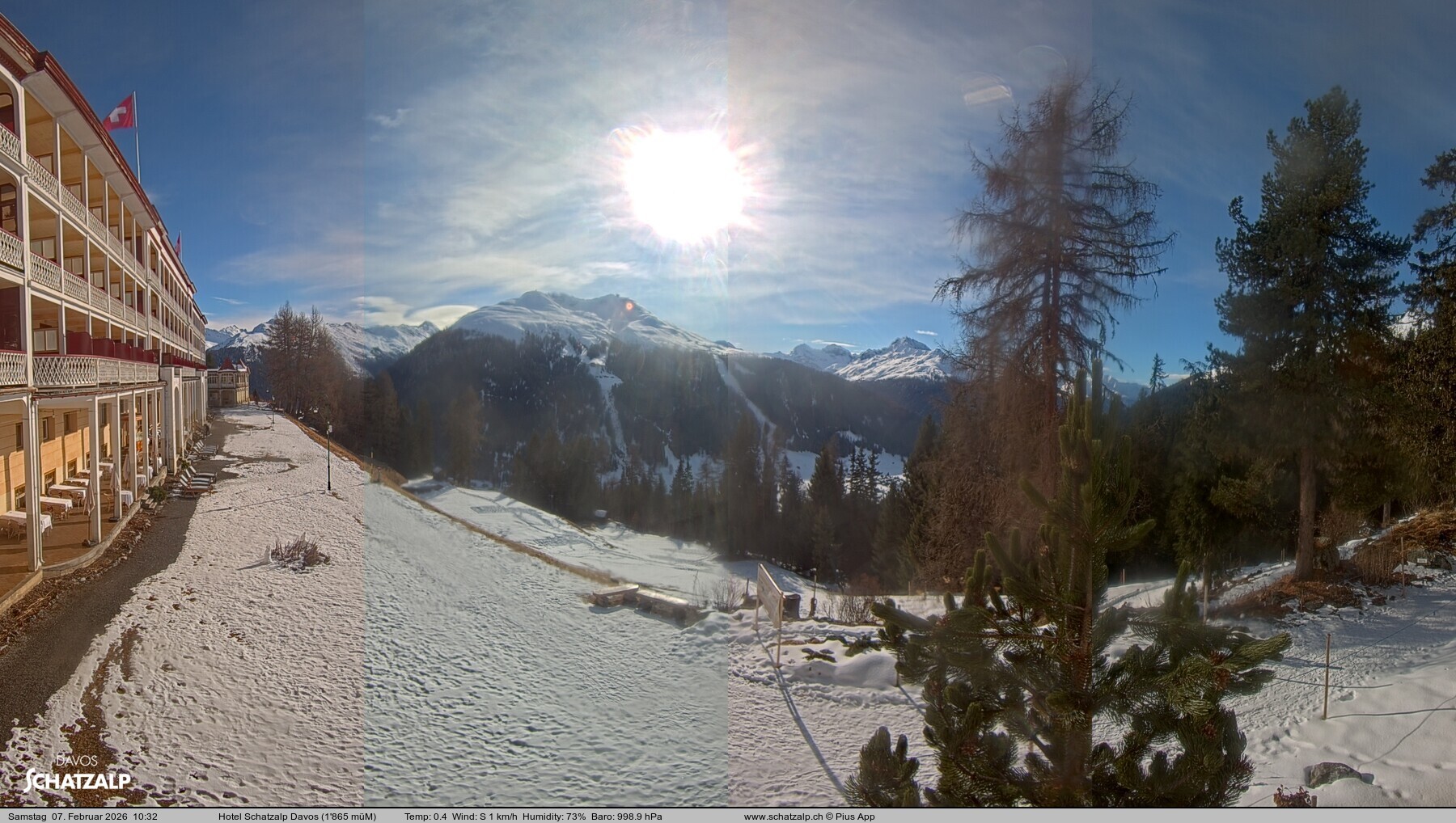 Archiv Foto Webcam Hotel Schatzalp, Davos