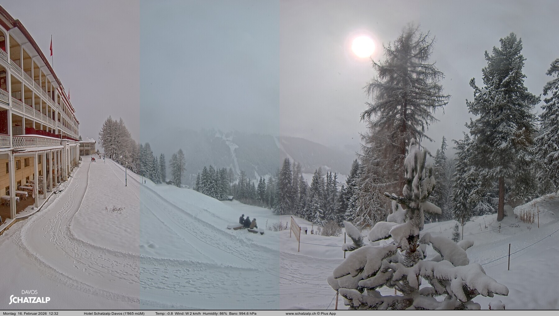 Archiv Foto Webcam Hotel Schatzalp, Davos