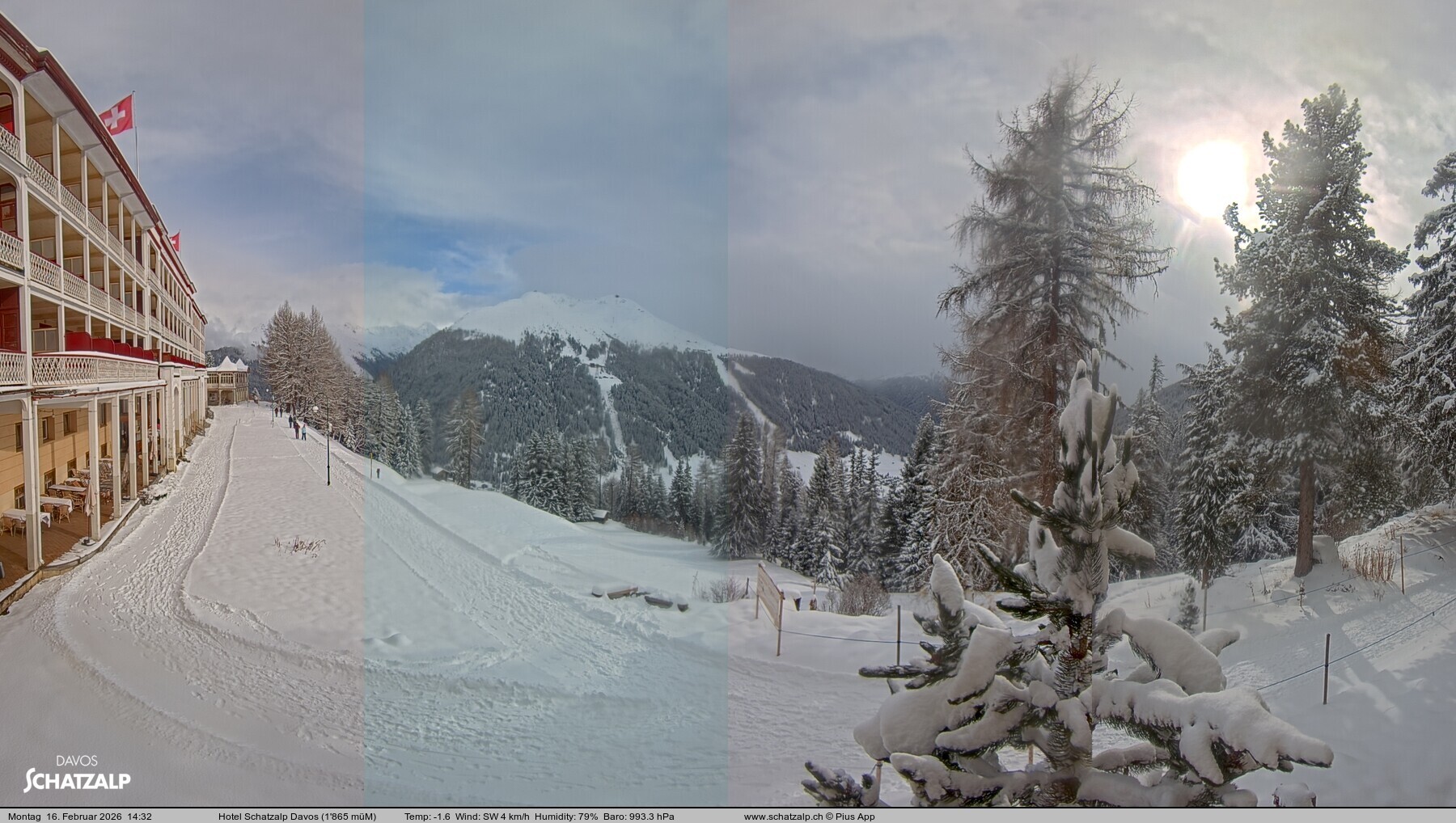 Archiv Foto Webcam Hotel Schatzalp, Davos
