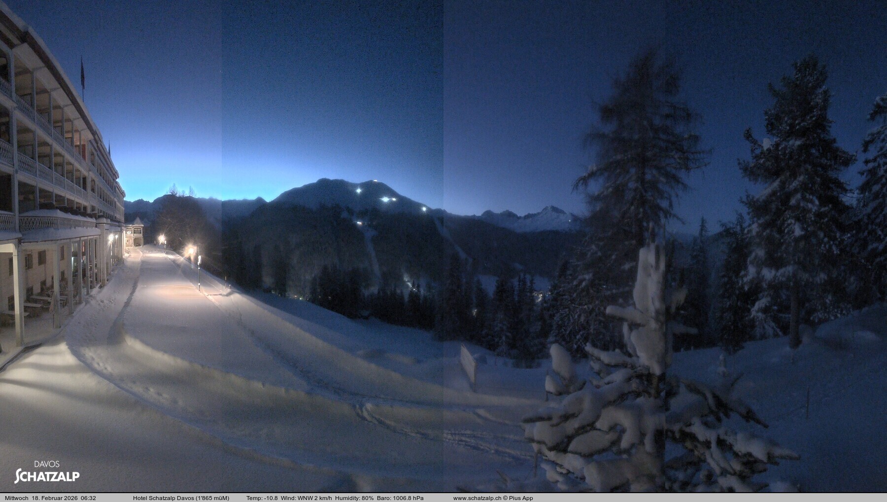 Archived image Webcam Schatzalp Hotel, Davos