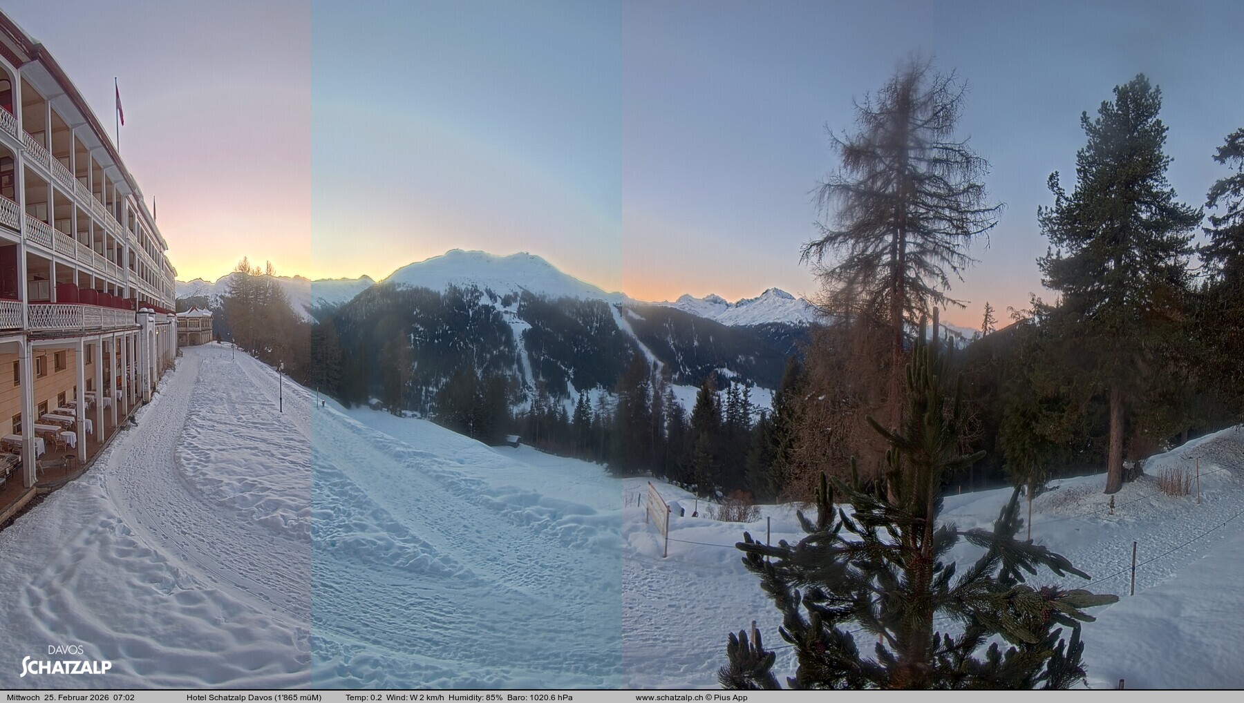 Archiv Foto Webcam Hotel Schatzalp, Davos