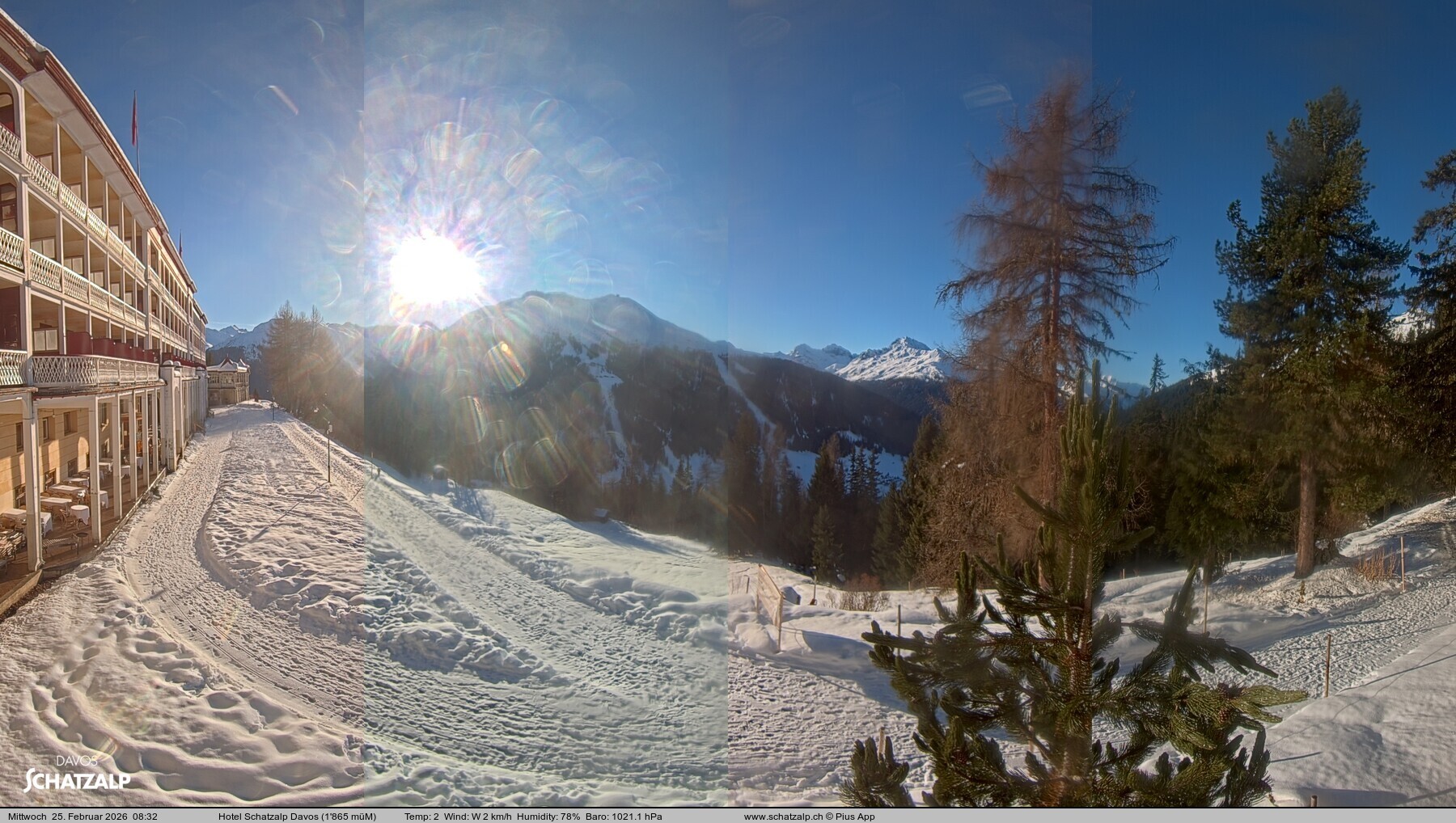 Archiv Foto Webcam Hotel Schatzalp, Davos