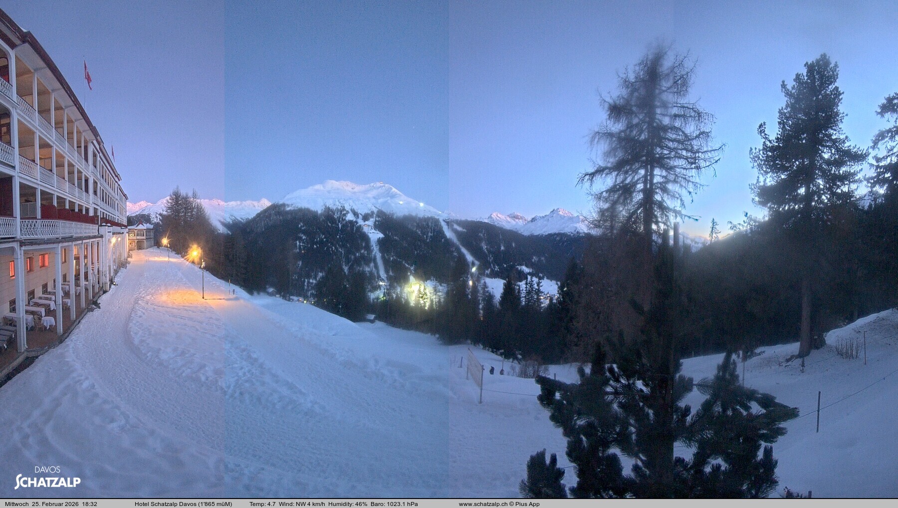 Archiv Foto Webcam Hotel Schatzalp, Davos