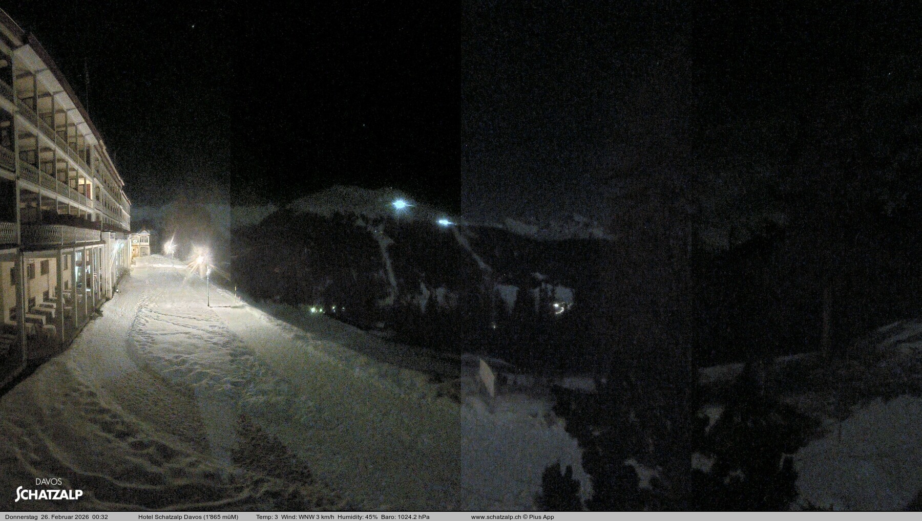 Archived image Webcam Schatzalp Hotel, Davos