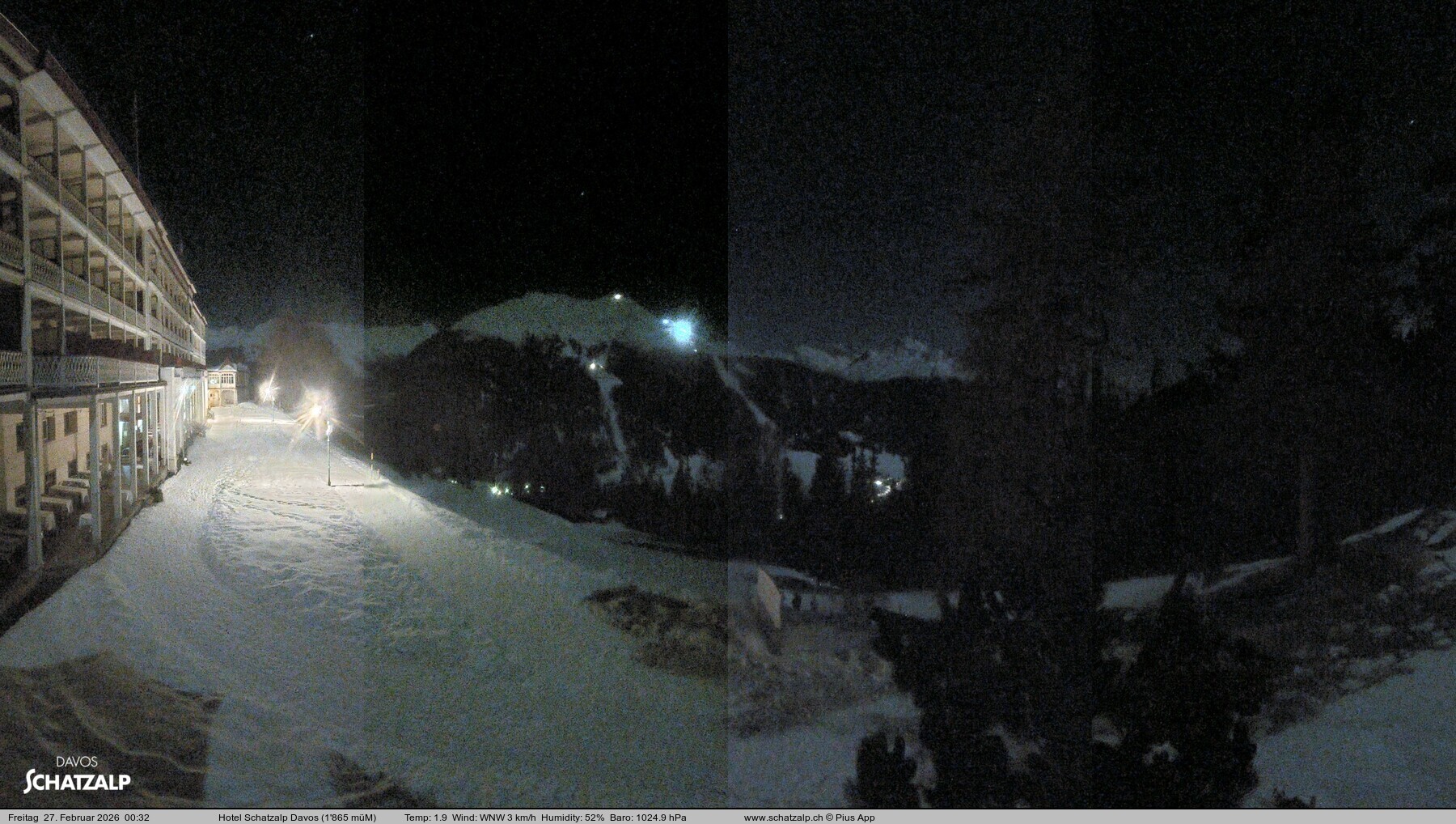 Archived image Webcam Schatzalp Hotel, Davos