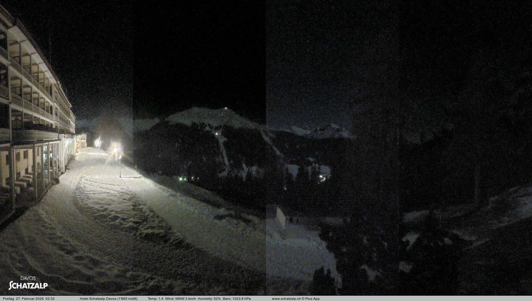 Archived image Webcam Schatzalp Hotel, Davos