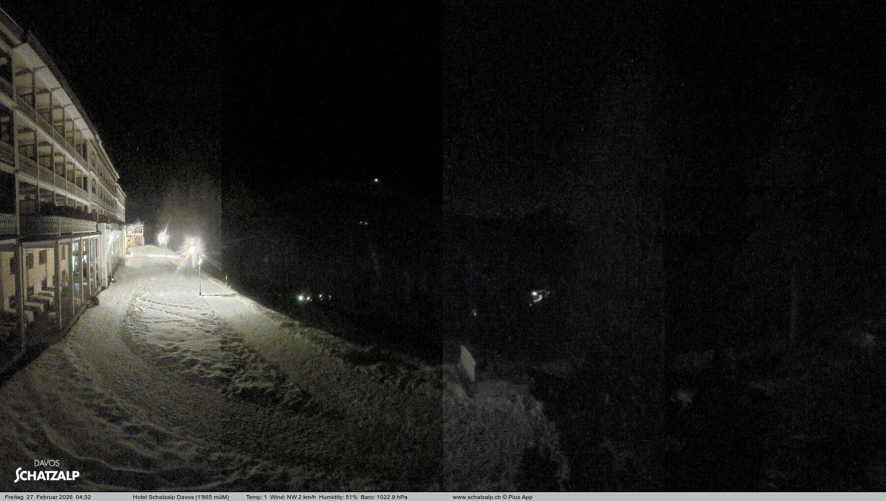 Archived image Webcam Schatzalp Hotel, Davos