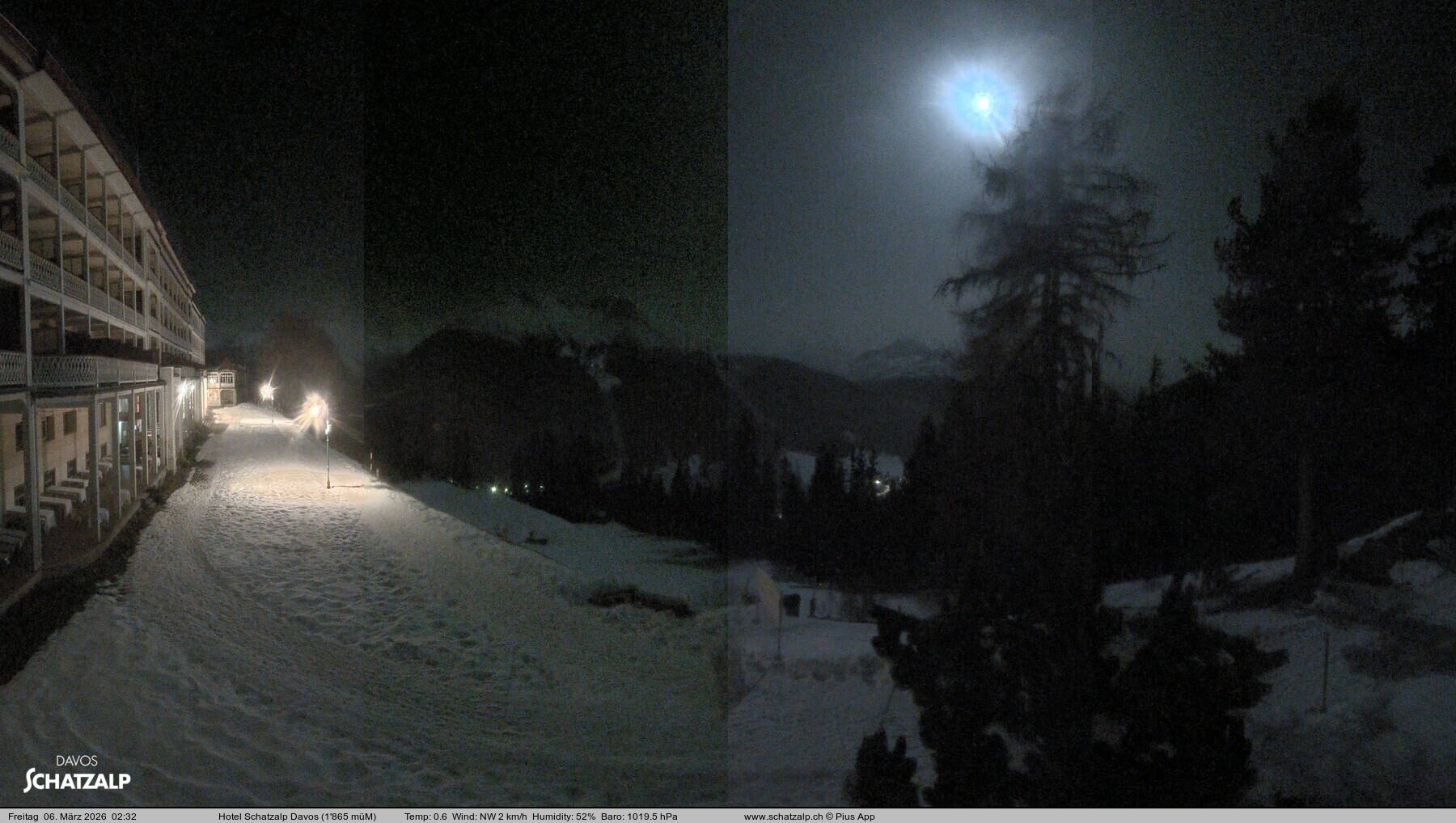 Archived image Webcam Schatzalp Hotel, Davos