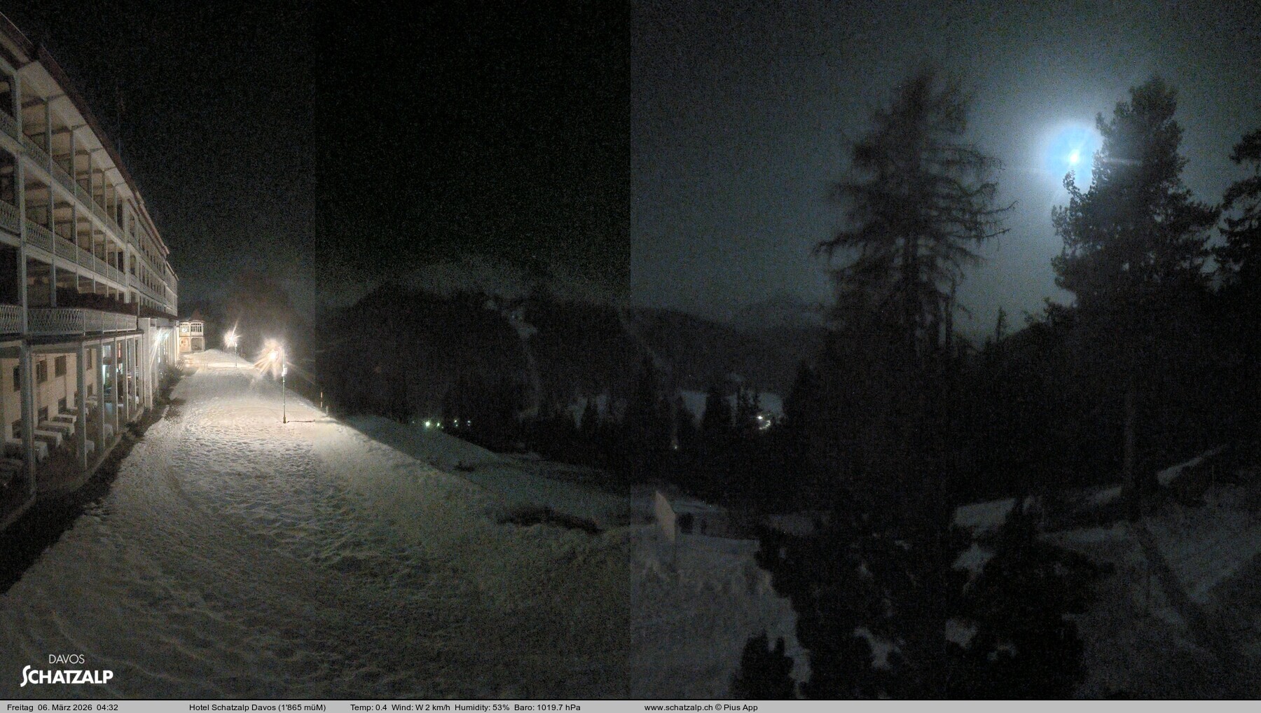 Archived image Webcam Schatzalp Hotel, Davos