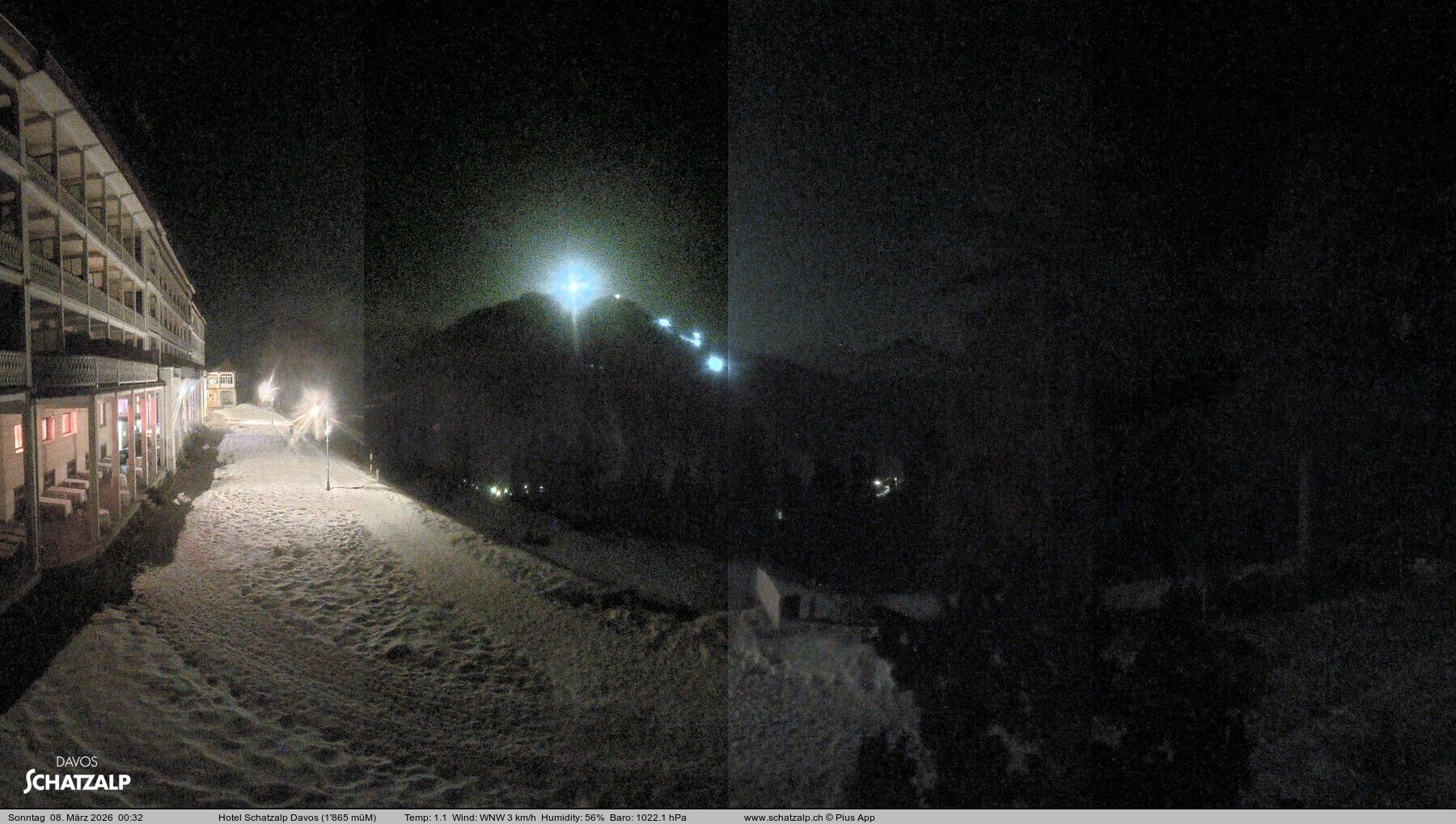Archived image Webcam Schatzalp Hotel, Davos