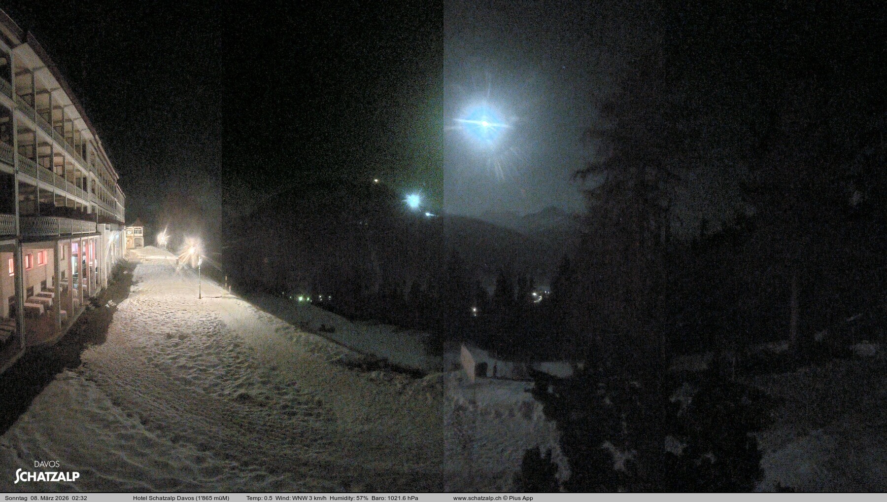 Archived image Webcam Schatzalp Hotel, Davos