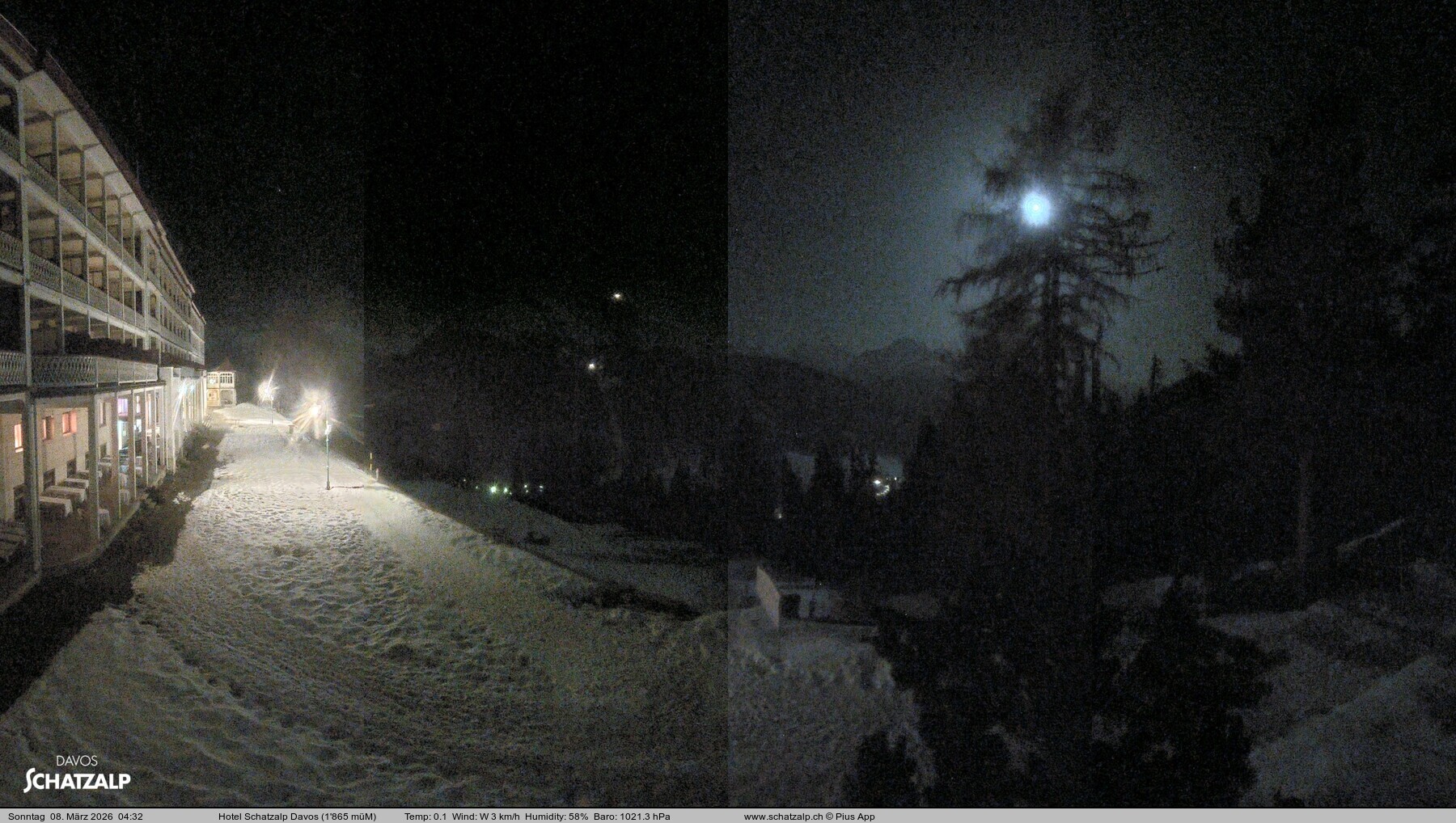 Archived image Webcam Schatzalp Hotel, Davos