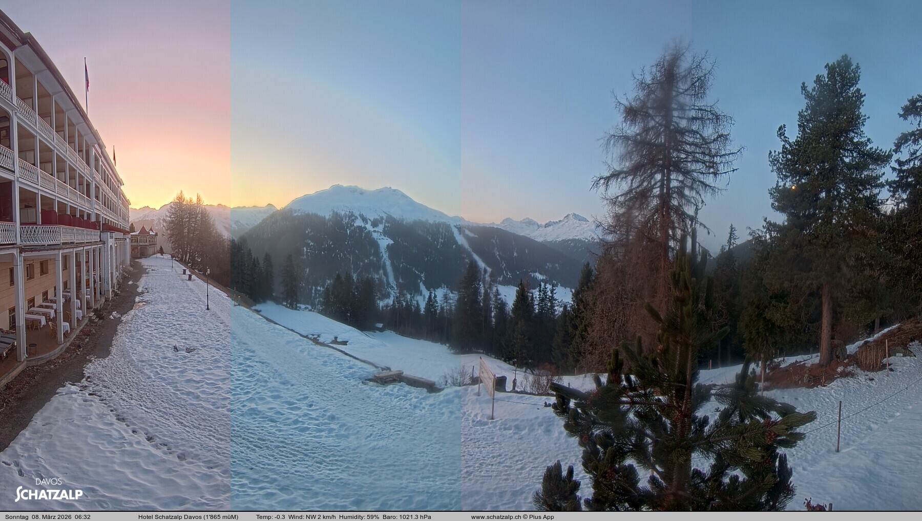 Archived image Webcam Schatzalp Hotel, Davos