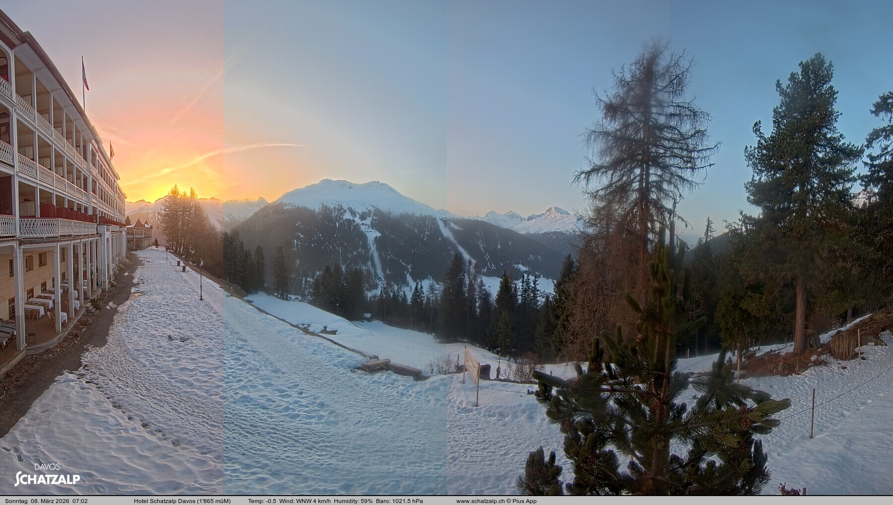 Archiv Foto Webcam Hotel Schatzalp, Davos