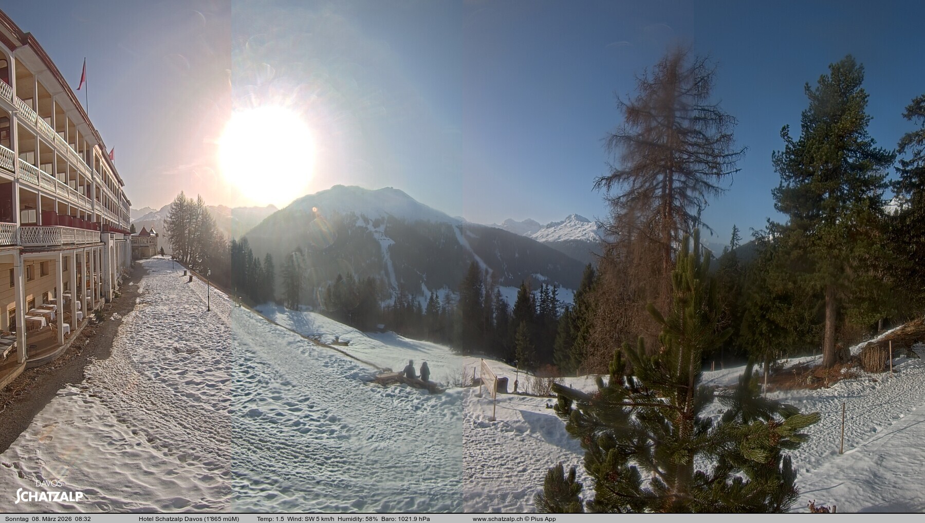 Archiv Foto Webcam Hotel Schatzalp, Davos