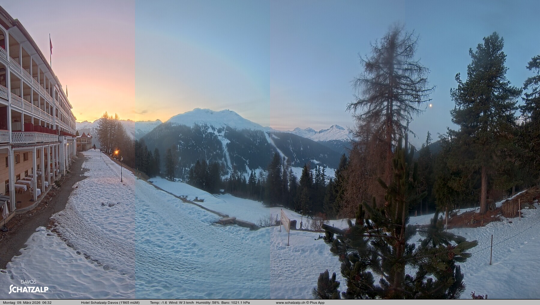 Archiv Foto Webcam Hotel Schatzalp, Davos
