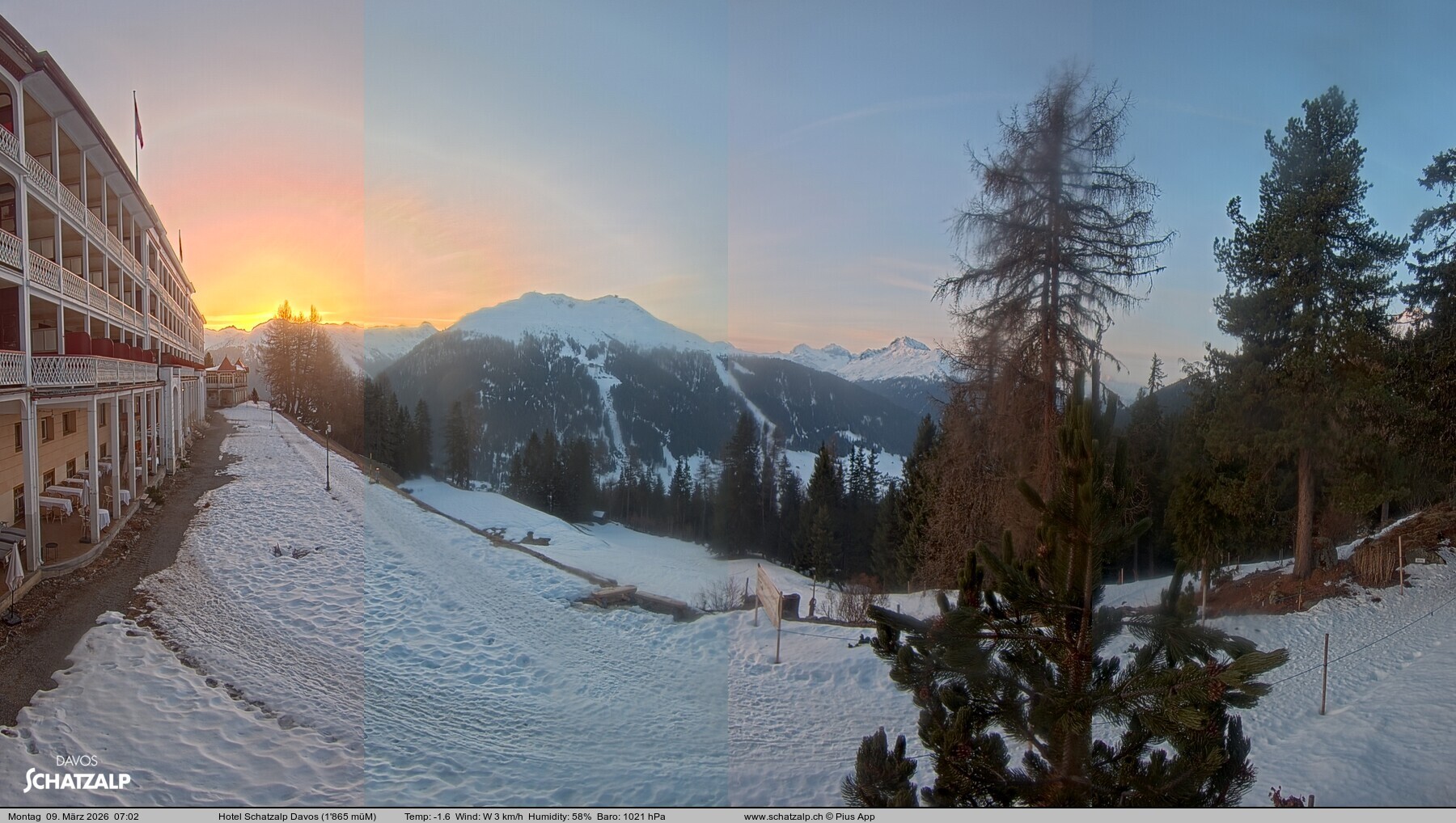 Archiv Foto Webcam Hotel Schatzalp, Davos