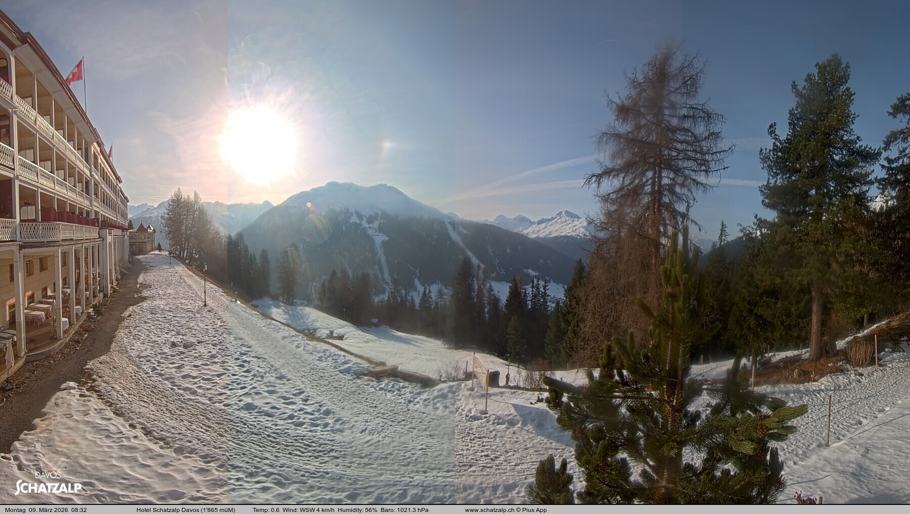 Archiv Foto Webcam Hotel Schatzalp, Davos