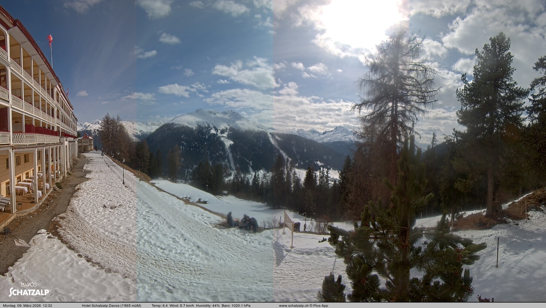 Archiv Foto Webcam Hotel Schatzalp, Davos