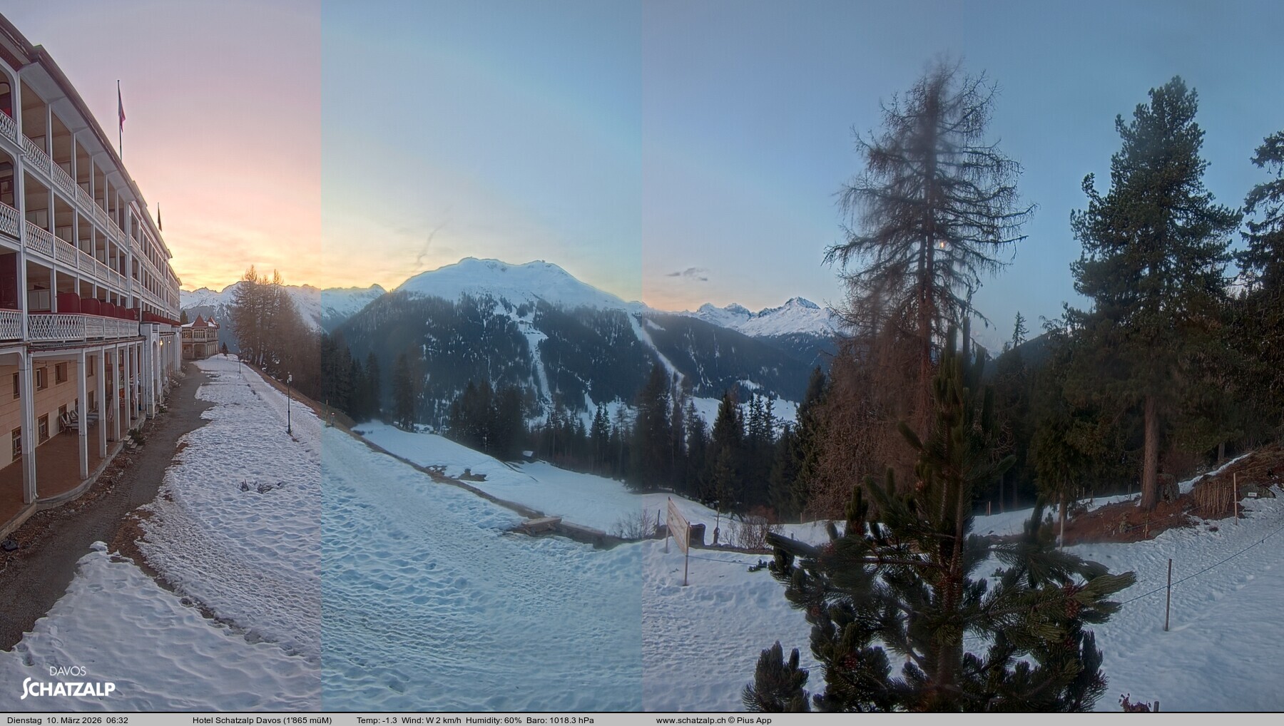 Archiv Foto Webcam Hotel Schatzalp, Davos