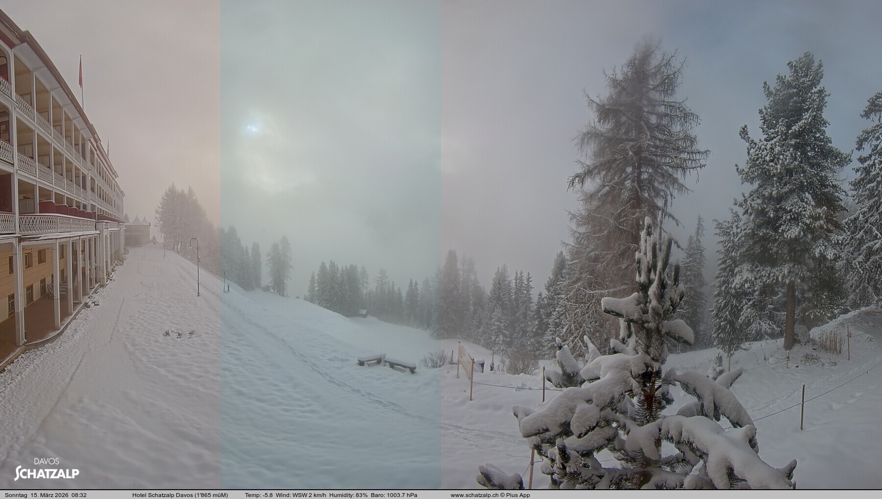 Archiv Foto Webcam Hotel Schatzalp, Davos