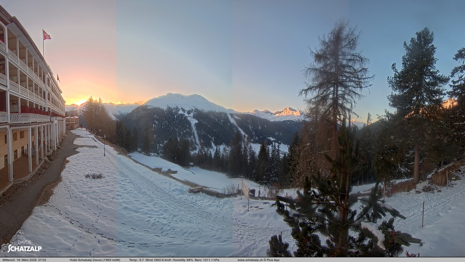 Archiv Foto Webcam Hotel Schatzalp, Davos