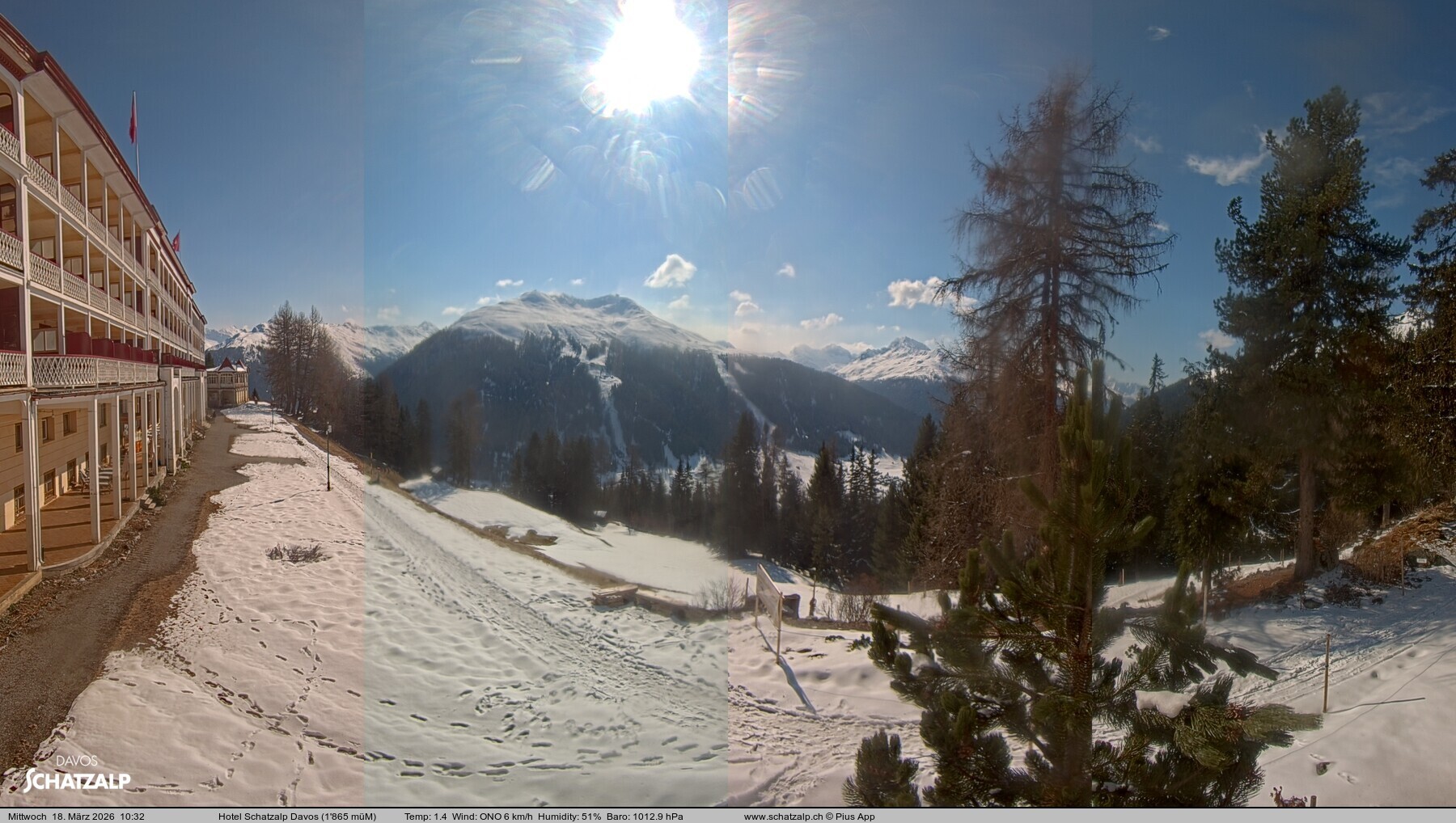 Archiv Foto Webcam Hotel Schatzalp, Davos