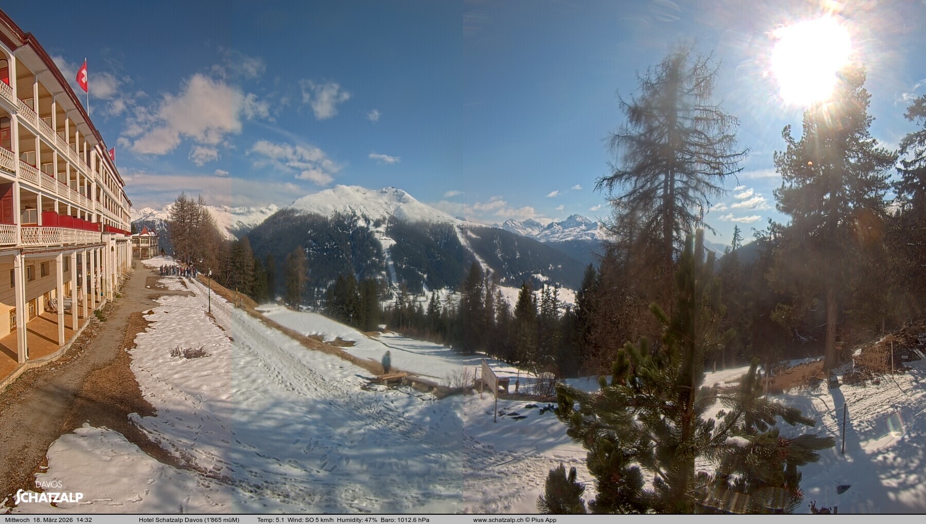 Archiv Foto Webcam Hotel Schatzalp, Davos