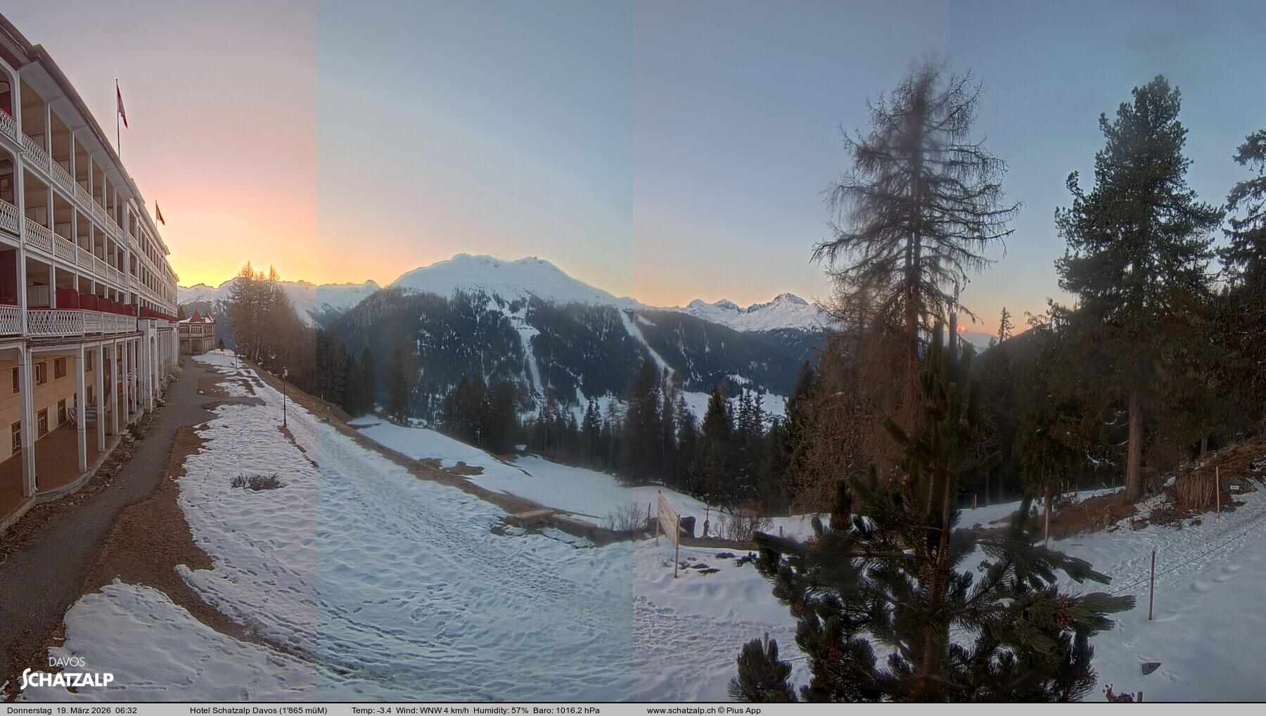 Archiv Foto Webcam Hotel Schatzalp, Davos