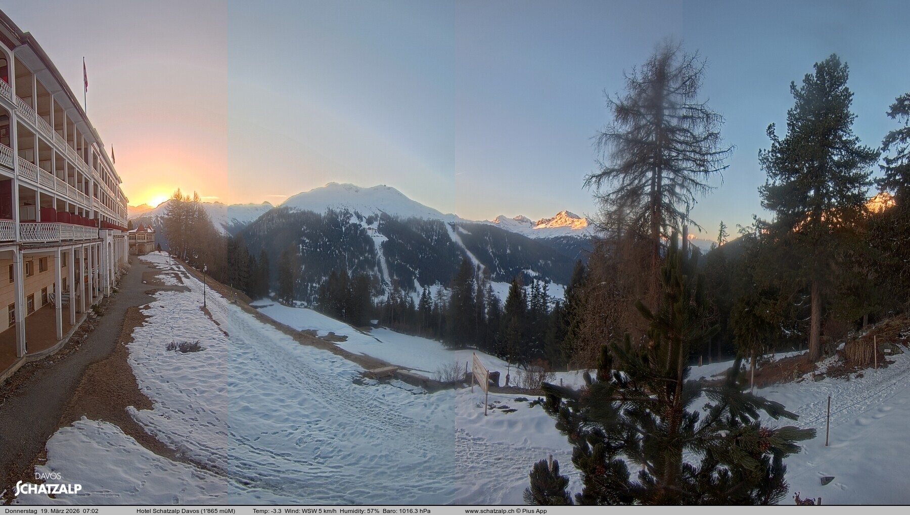 Archiv Foto Webcam Hotel Schatzalp, Davos