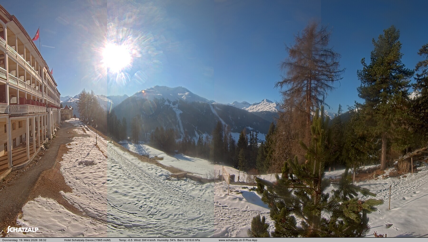 Archiv Foto Webcam Hotel Schatzalp, Davos