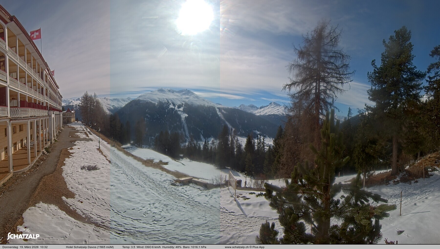 Archiv Foto Webcam Hotel Schatzalp, Davos