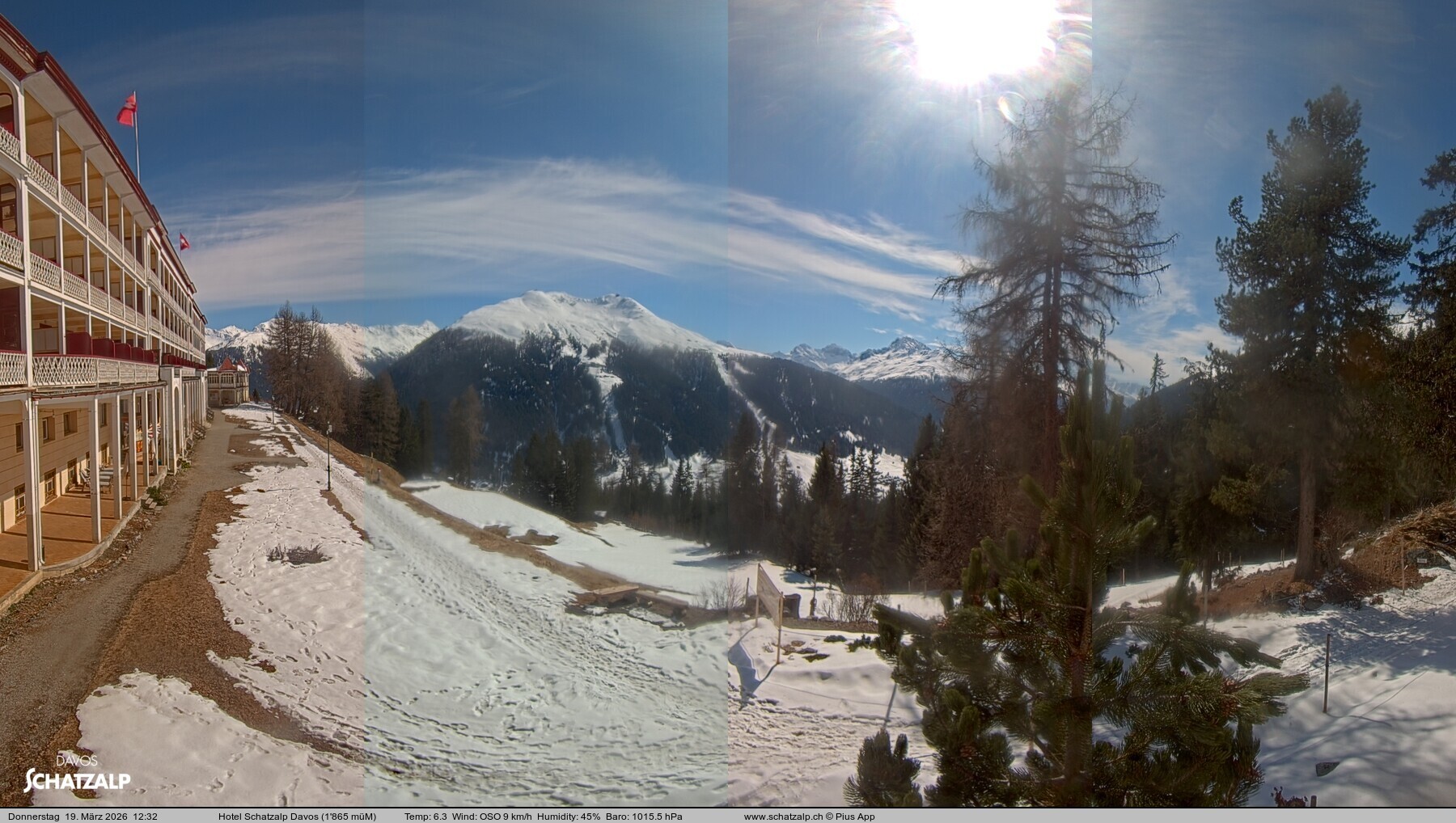 Archiv Foto Webcam Hotel Schatzalp, Davos