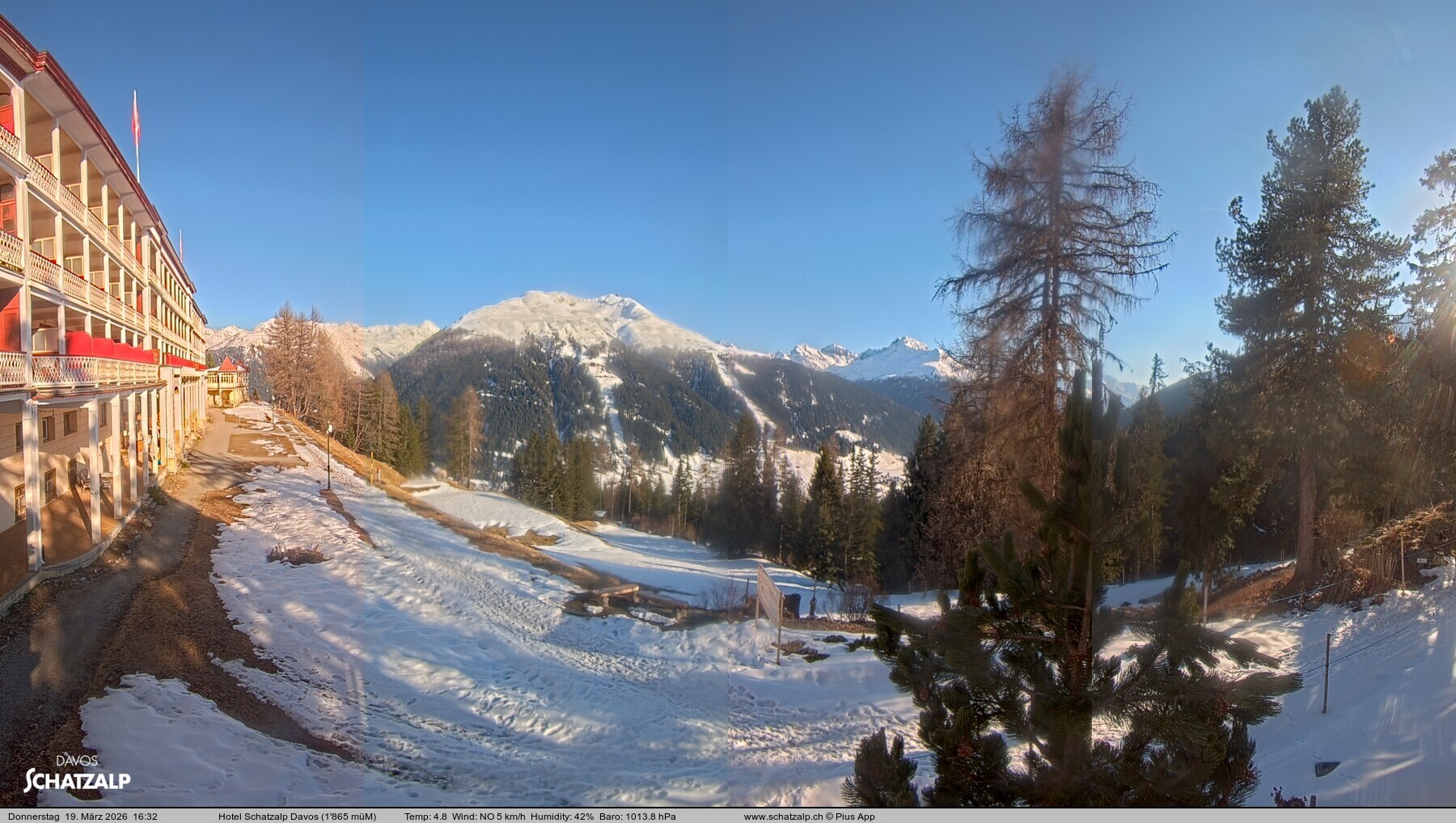 Archiv Foto Webcam Hotel Schatzalp, Davos